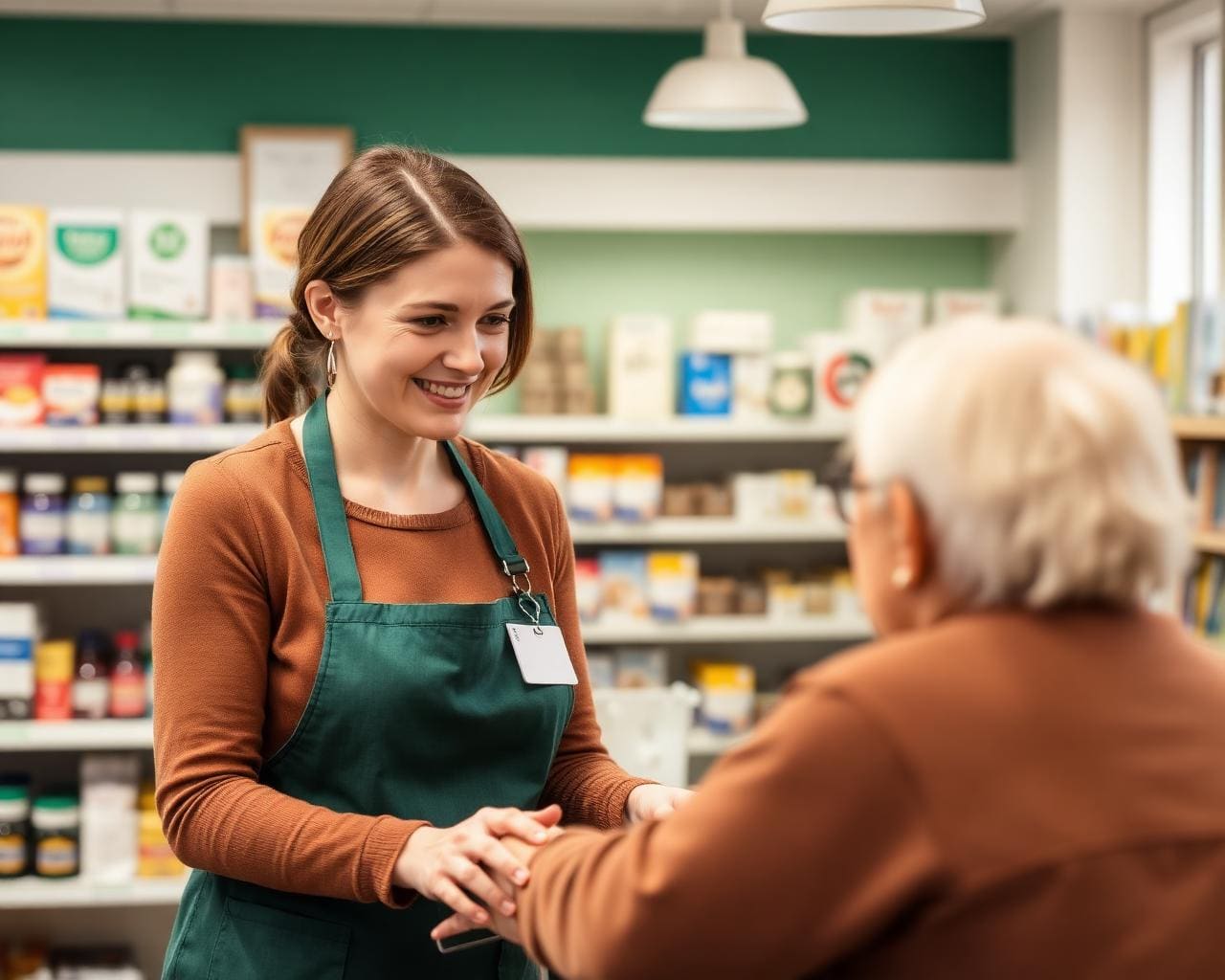 A Brookside team member helping a long-time customer